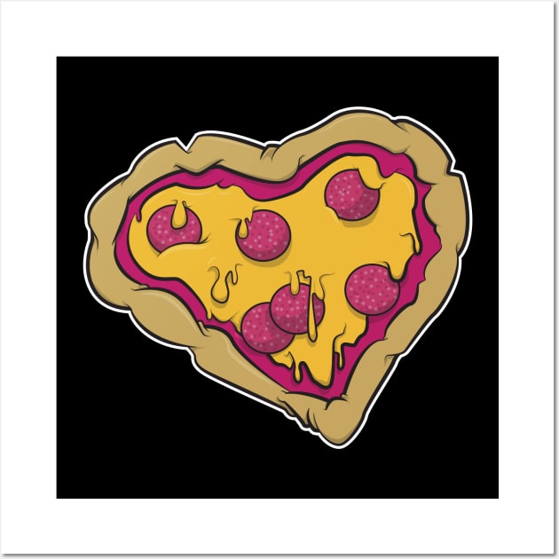 HEART SHAPED PIZZA Wall Art by CoySoup